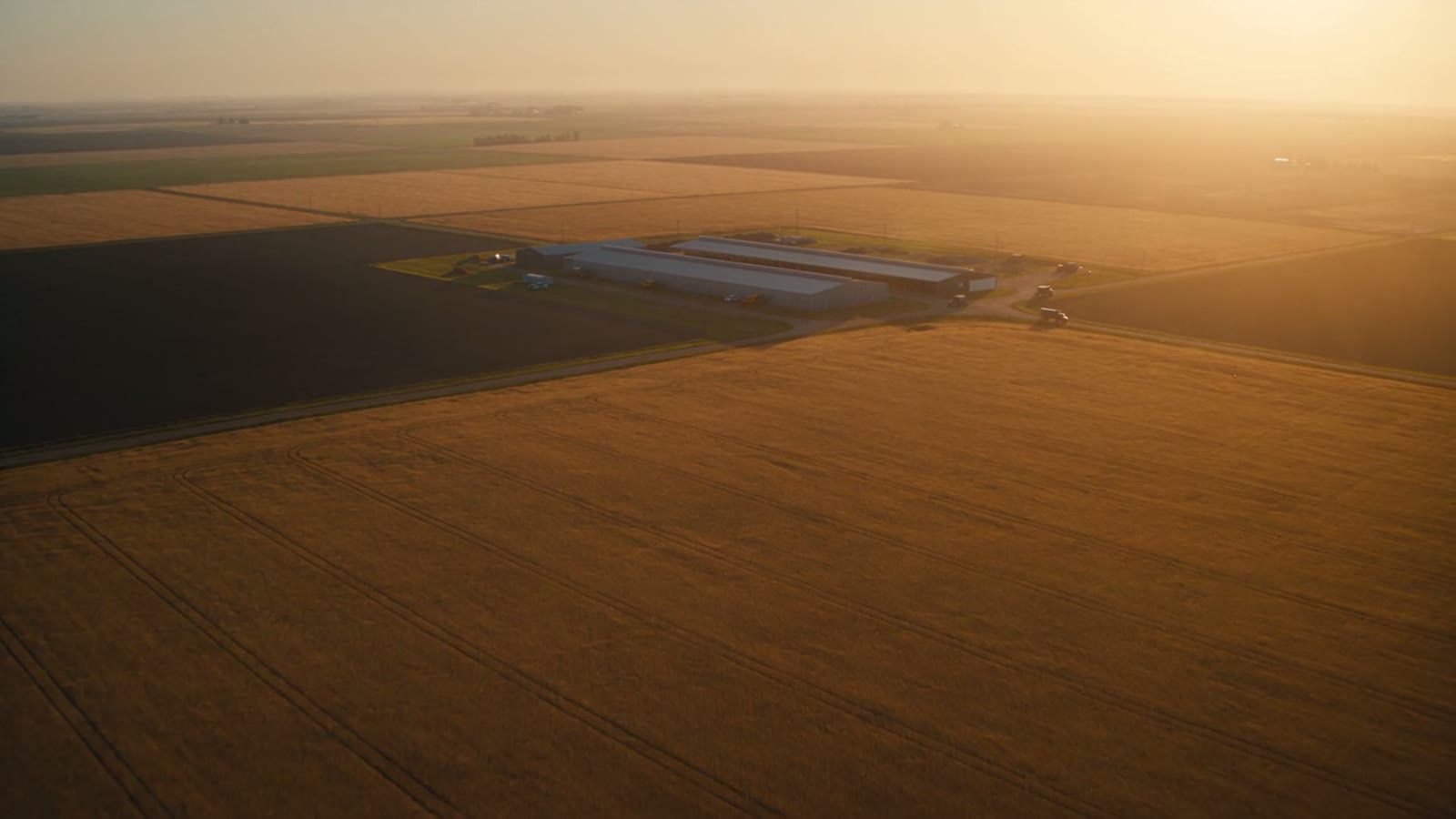 Farmland, roads and agricultural facilities